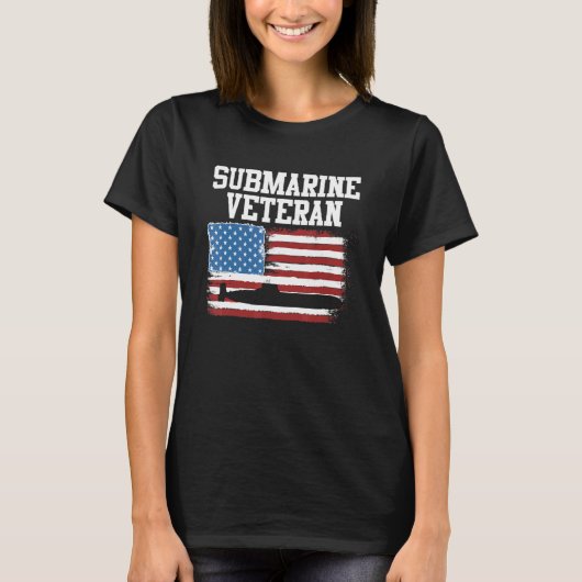 Submarine Veteran For Submariner Navyy Mom T-shirt (Voorkant)