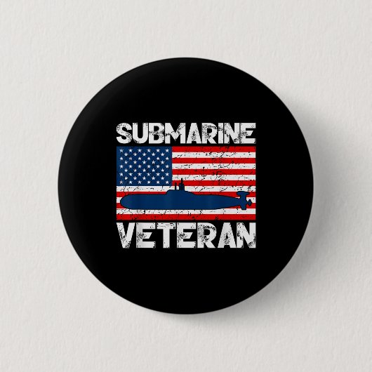 Submarine veteran War Sub underwater Craft Soldaat Ronde Button 5,7 Cm (Voorkant)