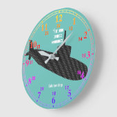 Submariner acrylwandklok grote klok (Hoek)