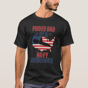 Submariner Onderzeeërs Veteraan Trots Pap Submarin T-shirt
