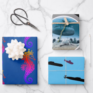 Submariner Wrapping Paper Flat Sheet Set van 3