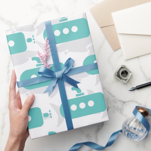 Submarines & Sharks Cadeaupapier (Geschenken)