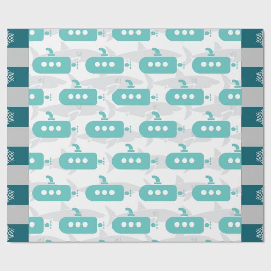 Submarines & Sharks Cadeaupapier (Vlak)