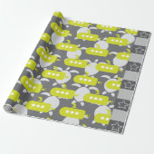 Submarines & Turtles Wrapping Paper Cadeaupapier (Uitgerold)