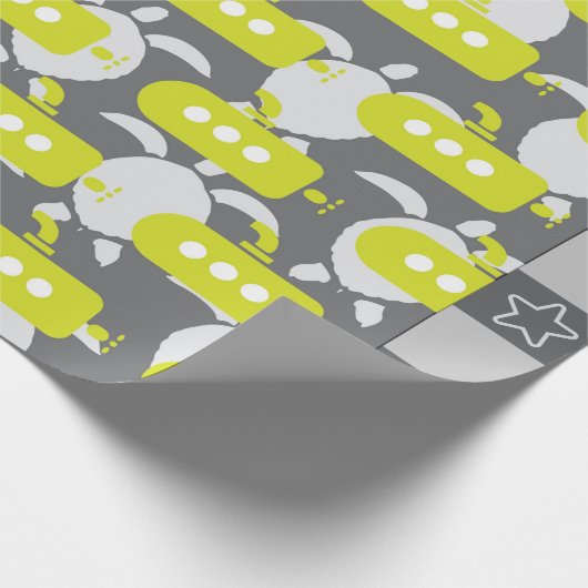 Submarines & Turtles Wrapping Paper Cadeaupapier (Hoek)