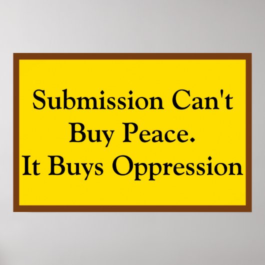 Submission Can't Buy Peace Poster (Voorkant)