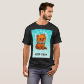 Subnautica kalm Kat vaste kleur houden T-shirt (Voorkant volledig)