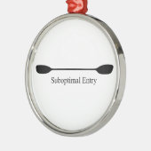 Suboptimale instap kayakpaddle metalen ornament (Links)