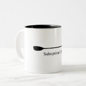 Suboptimale instap kayakpaddle tweekleurige koffiemok (Voorkant links)