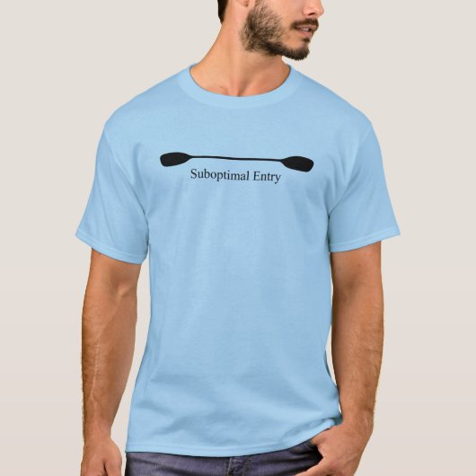 Suboptimale instap peddel voor kayak t-shirt (Voorkant)
