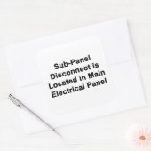 Subpaneel uitschakelen bevindt zich in het hoofd p vierkante sticker (Envelop)