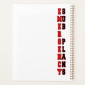 Subplannen voor noodsituaties planner (Achterkant)