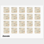 Subpoolgebied en polynesie vierkante sticker (Vel)