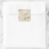 Subpoolgebied en polynesie vierkante sticker (Tas)