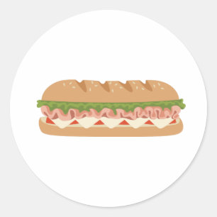 Subsandwich Ronde Sticker