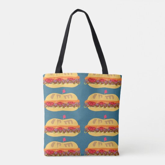 Subsandwiches Fun Food Pattern Design Bag Tote Bag (Achterkant)