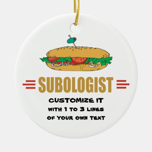 Subsandwiches personaliseren keramisch ornament (Voorkant)
