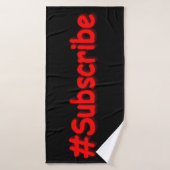 "#Subscribe" Cute Design. Bestel nu Badhanddoek (Badhanddoek)