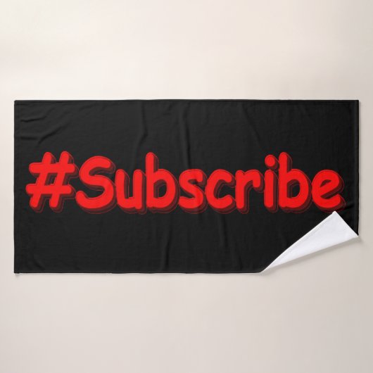 "#Subscribe" Cute Design. Bestel nu Badhanddoek (Badhanddoek)