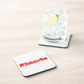 "#Subscribe" Cute Design. Bestel nu Bier Onderzetter (Rechterzijde)
