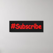 "#Subscribe" Cute Design. Bestel nu Canvas Afdruk (Voorkant)