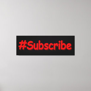 "#Subscribe" Cute Design. Bestel nu Canvas Afdruk