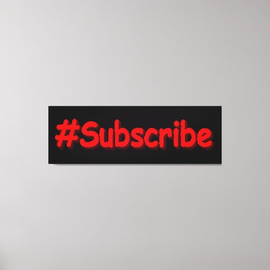 "#Subscribe" Cute Design. Bestel nu Canvas Afdruk (Voorkant)