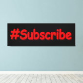 "#Subscribe" Cute Design. Bestel nu Canvas Afdruk (Insitu (Houten vloer))