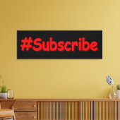 "#Subscribe" Cute Design. Bestel nu Canvas Afdruk (Insitu (Woonkamer))