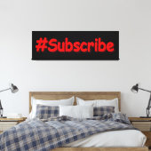 "#Subscribe" Cute Design. Bestel nu Canvas Afdruk (Insitu (Slaapkamer))