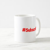 "#Subscribe" Cute Design. Bestel nu Koffiemok (Voorkant rechts)