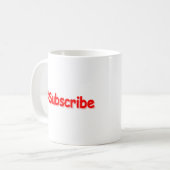 "#Subscribe" Cute Design. Bestel nu Koffiemok (Voorkant links)