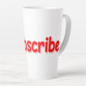"#Subscribe" Cute Design. Bestel nu Latte Mok (Rechterhoek)
