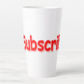 "#Subscribe" Cute Design. Bestel nu Latte Mok (Voorkant)