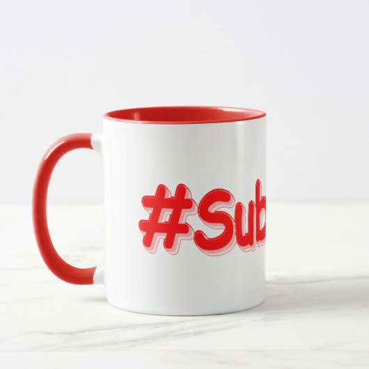"#Subscribe" Cute Design. Bestel nu Mok (Links)