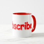 "#Subscribe" Cute Design. Bestel nu Mok (Voorkant rechts)