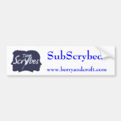 SubScrybed met Blue Two Scrybes Logo Bumpersticker (Voorkant)