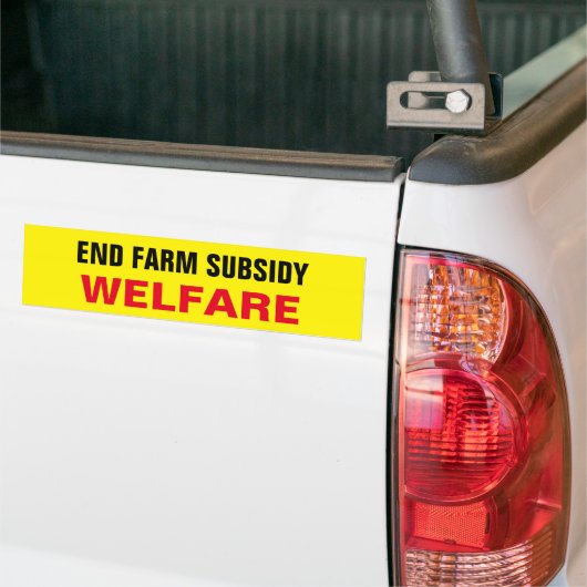 SUBSIDIE VAN EINDBOERDERIJ BUMPERSTICKER (Op Truck)