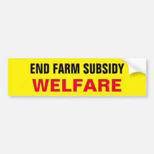 SUBSIDIE VAN EINDBOERDERIJ BUMPERSTICKER