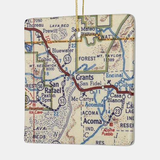 Subsidies New Mexico  Map Keramisch Ornament (Links)