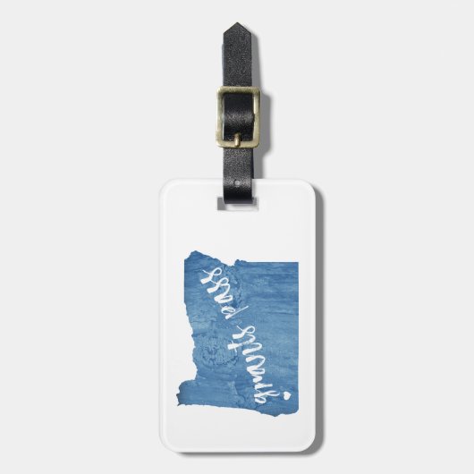 Subsidies Pass Oregon Wood Grain Bagagelabel (Voorkant verticaal)