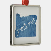 Subsidies Pass Oregon Wood Grain Metalen Ornament (Rechts)