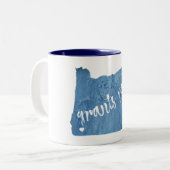 Subsidies Pass Oregon Wood Grain Tweekleurige Koffiemok (Voorkant links)