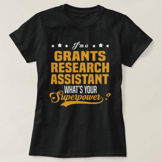 Subsidies voor onderzoeksassistent t-shirt (Design voorkant)