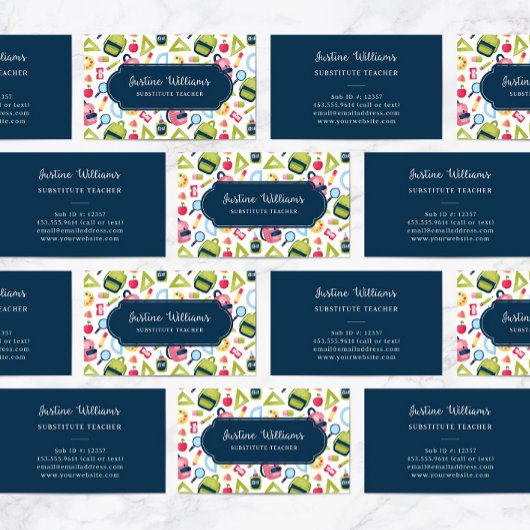 Subsituate leraar visitekaartje