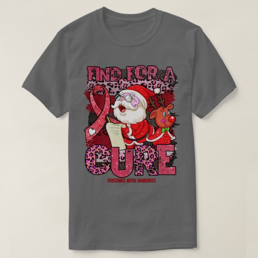 Substantiemisbruik Bewustzijn luipaard kerstgenezi T-shirt (Design voorkant)