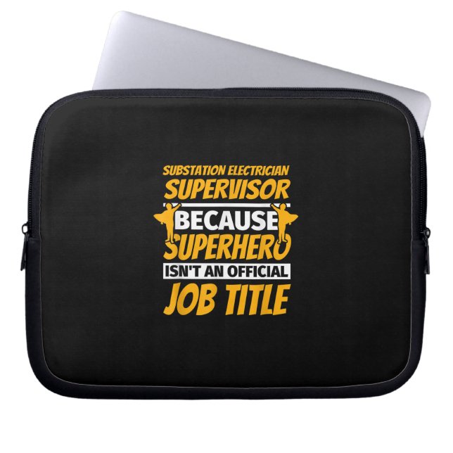 Substation de Gift van de Funny Humor van de Super Laptop Sleeve (Voorkant)