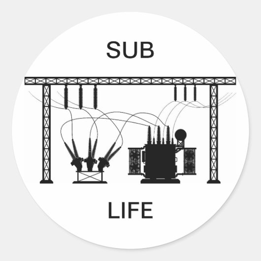 Substation Life-Sticker Ronde Sticker (Voorkant)