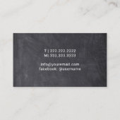 Substitueer leraar groen Apple-alkboard Visitekaartje (Achterkant)