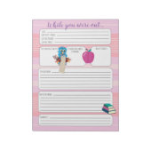 Substitueer leraar terwijl u uit roze vorm was notitieblok (Linkerzijde)